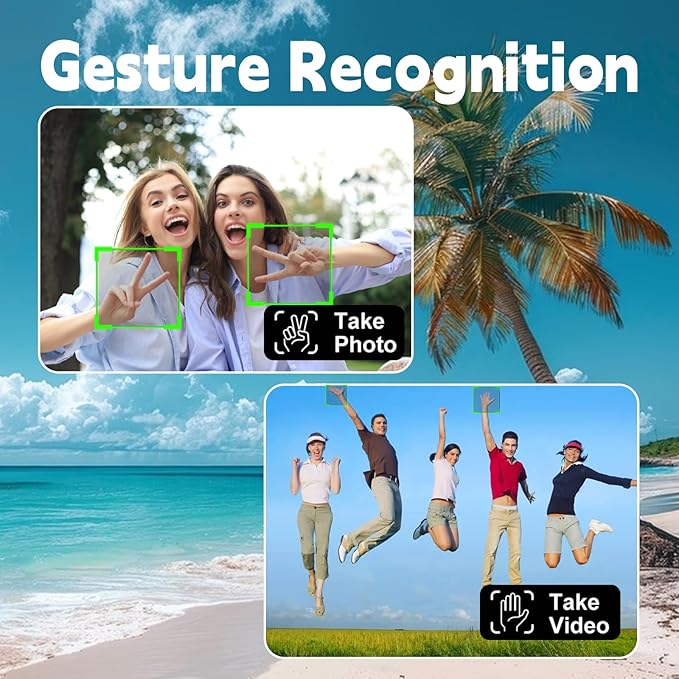 Drone with 1080P HD Camera, Foldable Mini Drone with One Key Take Off/Land, Gesture Control, Intelligent Obstacle Avoidance, 3D Flip, 2 Batteries, Easier to Use, for Adults Teen Boys Girls Beginners