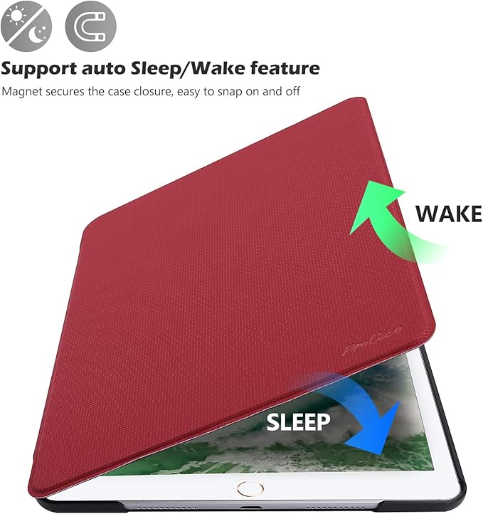 ProCase Cover for iPad Air 3 10.5" 2019 / iPad Pro 10.5 2017 Case, Slim Stand Protective Folio Case Smart Cover for iPad Air 10.5" (3rd Gen) 2019 / iPad Pro 10.5" 2017-Red