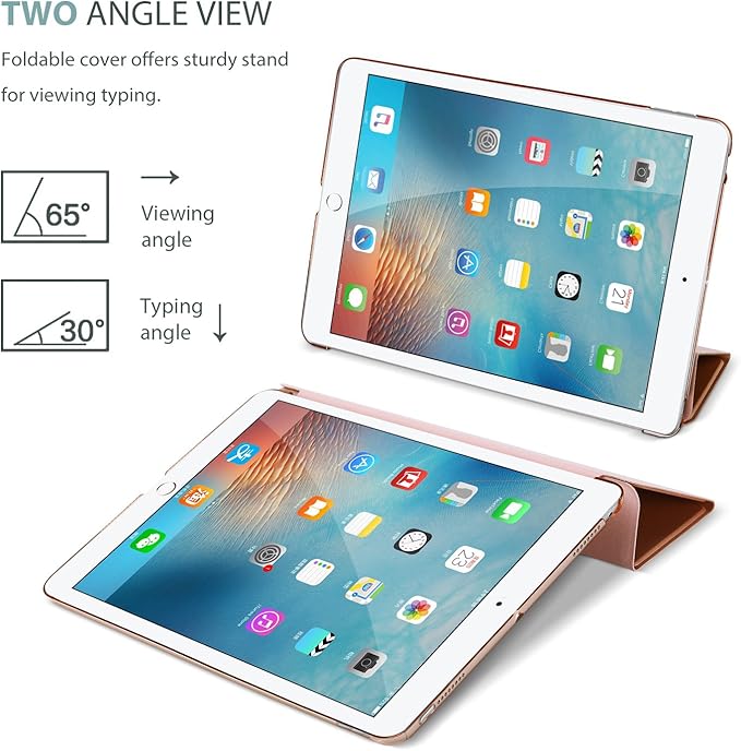ProCase Smart Case for 10.5” iPad Air 3rd Generation 2019 / iPad Pro 2017, Slim Stand Cover with Translucent Frosted Back for iPad Air 3 -Rosegold