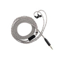 Linsoul Tripowin Zonie HiFi In-Ear Monitor Upgrade Cable, with Omni Mic, 16-Core Silver-Plated SPC Earphone Cable, Type-C/3.5mm Options, 1.25m SPC Tangle-Free Wire for Audiophiles(3.5MM,Recessed 2Pin)