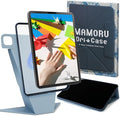 BELLEMOND iPad Air 11" Case M4 2026 / M3 2025 / M2 2024 | Origami Folio Stand | 6-Mode Foldable, Magnetic Detachable Cover | Mamoru Ori Case | Navy & Pale Blue