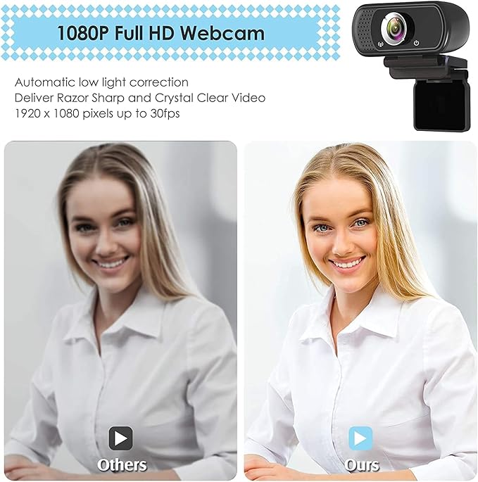 USB C Webcam for Switch 2 / PC: 1080P HD Web Cam with Mic,Computer Camera with Privacy Cover & Tripod Stand for MAC Desktop Laptop, Wide Angle Webcam Pro Streaming Web Camera for Skype/Teams/Webex