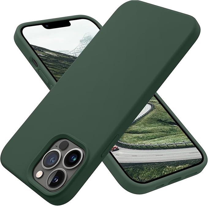 OTOFLY Designed for iPhone 13 Pro Max Case, Silicone Shockproof Slim Thin Phone Case for iPhone 13 Pro Max 6.7 inch (Forest Green)