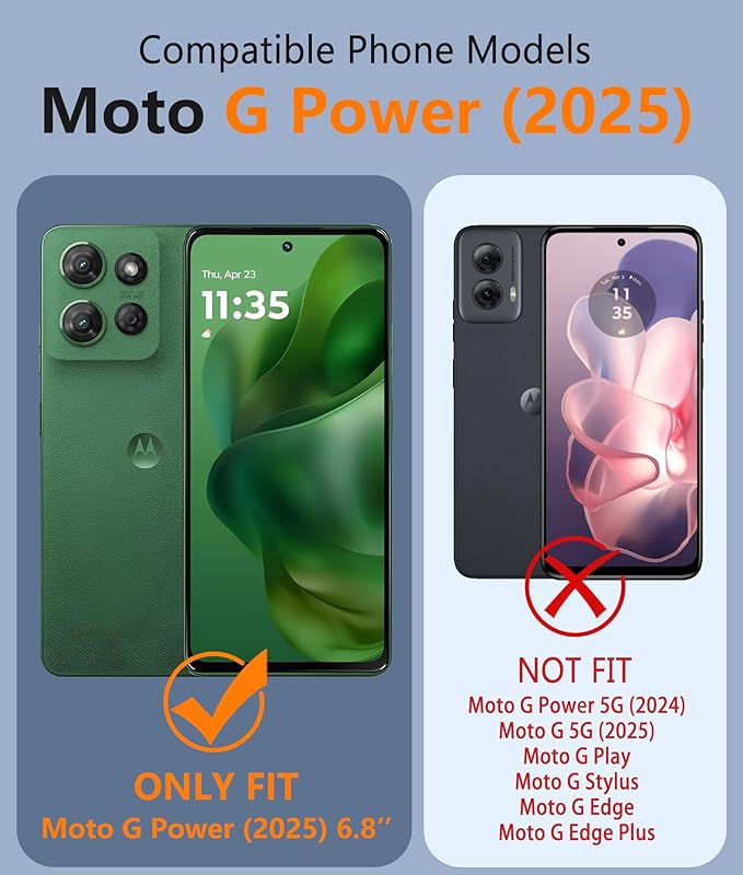 FNTCASE for Moto G-Power 2025 Case: Motorola G Power 2025 Case 14FT Military Grade Drop Protection with Screen Protector Shockproof Anti-Slip Rugged Matte Dual Layer Daily Cover 6.8 Inch (Burgundy)