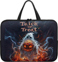 17 Inch Halloween Scary Ghost Laptop Sleeve, Protective Laptop Case Tote Bag for Halloween Decor, Computer Cover with Zipper Men Women Handbag Tablet Carrying Case for Business/School