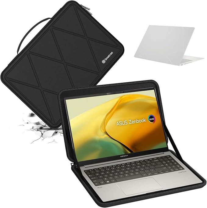 Smatree Hard EVA Protective and Waterproof Sleeve Compatible for 15.6 inch Vivobook S 15 (Q5507) Copilot+ PC, Zenbook 15 OLED (UM3504), HP Envy X360, HP Pavilion x360 Convertible -15-er1000 (X8270)