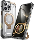 SUPCASE for iPhone 16 Pro Max Case with Camera Control Capture Button (Unicorn Beetle Grip), [Built-in Stand] [Compatible with MagSafe] Heavy Duty Magnetic Phone Case for iPhone 16 Pro Max, DesertGold