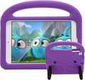 Kids Case for 7.9" iPad mini 5/Mini 4/Mini 3/Mini 2/Mini 1, Friendly Silicone Shockproof Cover with Handle Kickstand for Apple iPad mini 5th (2019), Mini 4th/ 3rd/ 2nd/1st Generation, Purple