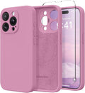 Magnetic for iPhone 15 Pro Case, Compatible with MagSafe, [Full Camera Protection][Screen Protector] Silicone Shockproof Protective Phone Case for iPhone 15 Pro 6.1", Blackcurrant