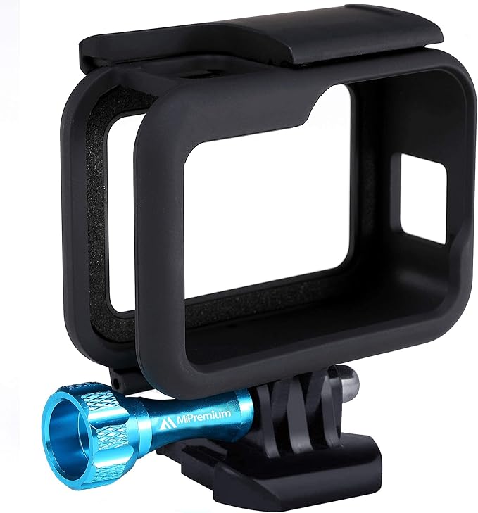 MiPremium Housing Frame Case for GoPro Hero 8 Black. Protective Shell Cage Mount Accessories Kit with Aluminium Screw & Quick Release Removable Buckle Socket Accessory for Hero8 (2018) Action Camera