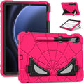 AKABEILA Compatible with Samsung Galaxy Tab S10 FE 2025/Tab S10 Lite 2025 Tablet Case，Lightweight Shockproof Rugged Protective Cover with Kickstand for Kids Children Boys Babies Strawberry Black