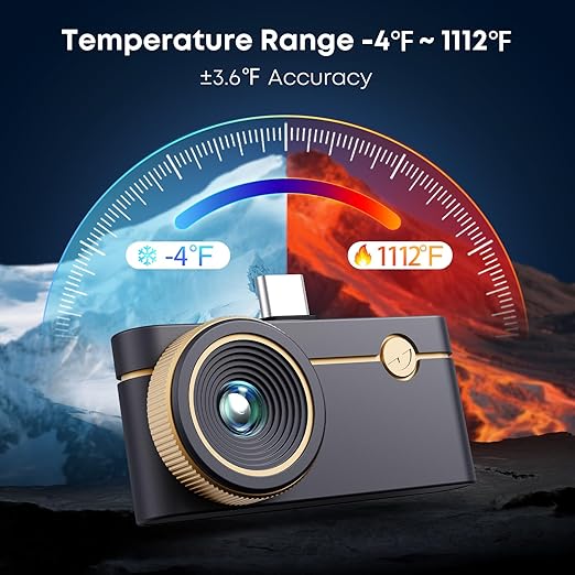 Thermal Master P3, Thermal Camera for iOS & Android, Manual Focus Infrared Camera, 512×384 X³ IR Resolution, -4℉ to 1112℉ Temp Range Thermal Imager, PCB Inspection