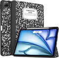 Soke Case for iPad Air 13 Inch (M4/M3/M2,2026-2024), iPad Pro 12.9" 6th/5th Generation with Pencil Holder(2021 2022 Release)-[Apple Pencil Charging + Auto Wake/Sleep] Soft Back Cover, Book Black