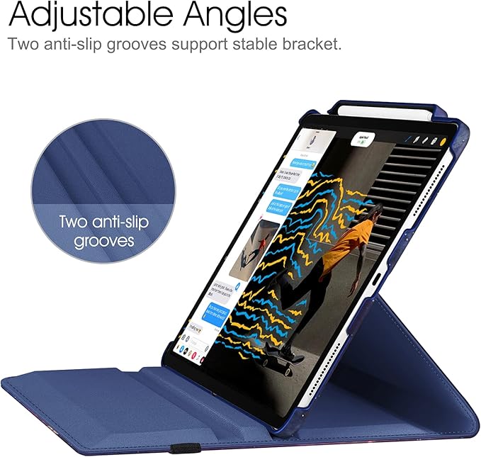 Fintie Rotating Case for iPad Pro 12.9-inch 6th Generation 2022-360 Degree Swiveling Protective Cover with Pencil Holder, Auto Sleep/Wake, Also Fit iPad Pro 12.9" 5th/4th/3rd Gen, Galaxy