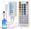 PAUTIX Bluetooth Music Pixel LED Smart Controller SP611E,for WS2811 WS2812 SM16703 Addressable Dream Color LED Strip Pixels Light DC5V-24V APP/IR Remote Control(NOT for RGB LED Strip without Smart IC)