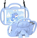 Kids Case for iPad 9th/8th/7th Generation (10.2 inch,2021/2020/2019), Kids Case for iPad Air 3rd Gen 10.5"/Pro 10.5, Durable Shockproof Cover with Shoulder Strap/Handle/Kickstand, Light Blue
