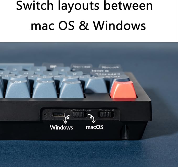 Keychron V6 Max Fullsize Custom Wirless Mechanical Keyboard, 2.4 GHz/Bluetooth/Wired 3-Mode RGB Backlight QMK/VIA Programmable Macro, Hot-Swap Gateron Jupiter Banana Switch PBT Keycaps for Mac Windows