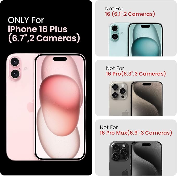 FireNova Designed for iPhone 16 Plus Case, Silicone Upgraded [Camera Protection] Case, Soft Anti-Scratch Microfiber Lining Inside, 6.7 inch, Calke Green