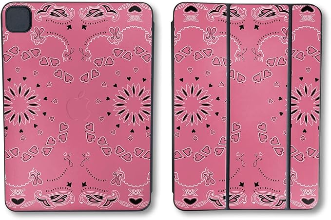 Skin Compatible with Apple Smart Folio for iPad Pro 13-inch (M4/M5) 2025 - Pink Bandana - Premium 3M Vinyl Protective Wrap Decal Cover - Easy to Apply | Crafted in The USA by MightySkins