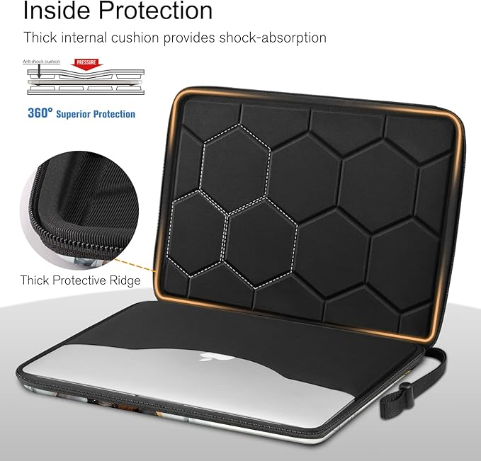 FINPAC Hard Laptop Sleeve Case for MacBook Neo A18 Pro, 13 inch MacBook Air 2026 M5/M4/M3/M2/M1, 14 inch MacBook Pro 2026 M5/M4/M3/M2 Pro/Max, Waterproof Case for Dell, HP, Acer, Cloudy Marble