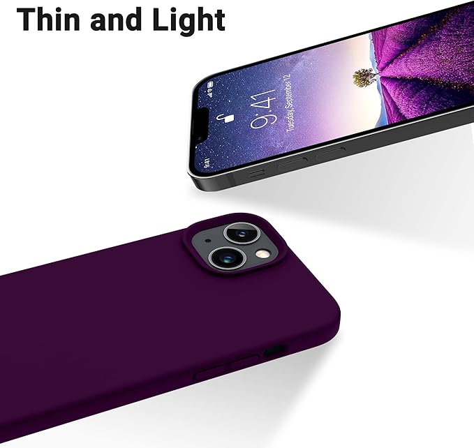 OTOFLY Designed for iPhone 14 Plus Case, Silicone Shockproof Slim Thin Phone Case for iPhone 14 Plus 6.7 inch （Purple）