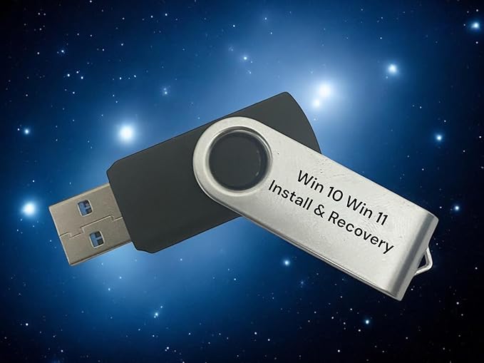 Bootable USB for Install & Reinstall Window 10 and Window 11 with Install Key, Software Tools for Recovery, Passwords resets, Machine troubleshooting. High Speed 64GB