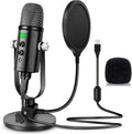 Microphone for Podcast, USB Microphone Kit for Phone, PC/Micro/Mac/Android,Professional Plug&Play Studio Mic with Stand for Gaming, Online Chatting, Videos, Voice Overs, Streaming