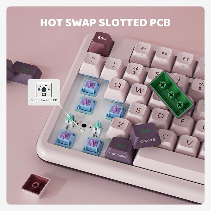 KZZI Z98 Wireless Mechanical Keyboard, Smart Display & Knob, BT5.0/2.4GHz/USB-C, Hot Swappable Custom Keyboard, Pre-lubed Linear Switches, Gasket Mount, RGB Creamy Gaming Keyboard