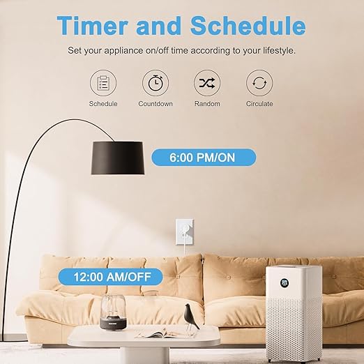 EIGHTREE Matter Smart Plug, Homekit Supported, Hub Required, Smart Plugs That Work with Alexa, Siri & Google Home, WiFi Plug with Remote Control, Timer & Schedule, Matter Smart Home 2.4GHz Wi-Fi Only