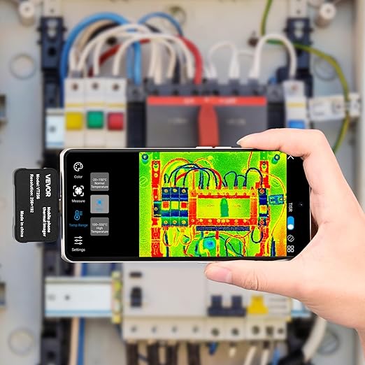 2025 Upgraded Thermal Imaging Camera for Android & iOS, 512 x 384 Super Resolution with Macro Lens, 25HZ, Professional Grade Infrared Thermal Camera for Industrial, Home, PCB Detection