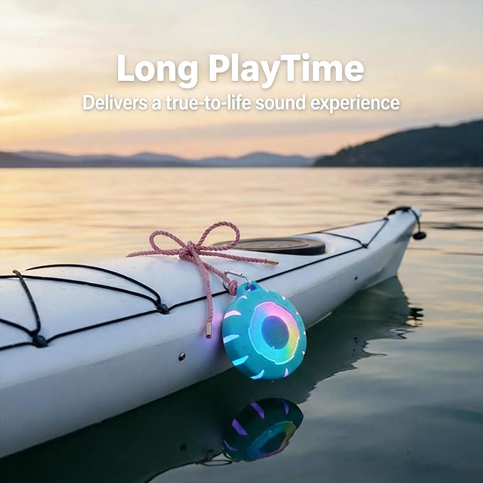 HEYSONG Waterproof Shower Bluetooth Speaker, Durable & Portable with Clear Sound, Ideal for Shower, Pool, Beach & Kayaking – Great Gift for Girls, Women & Men