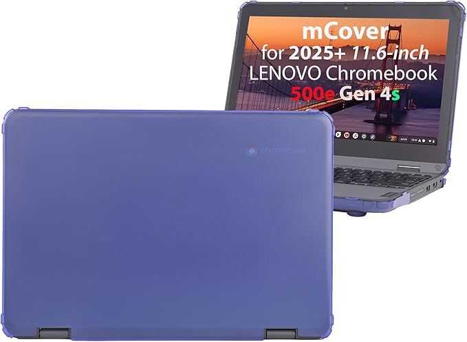 mCover Hard Shell Case Only Compatible for 2025 or Later 11.6" Lenovo 500e Chromebook Gen 4s 2-in-1 Laptop (NOT Fitting Any Other Lenovo Models)- Blue