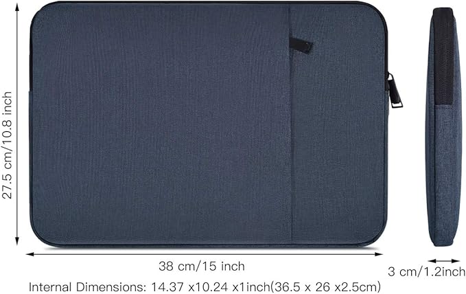 Drawing Graphics Tablet Sleeve Protective Case for HUION Inspiroy H1060P/ KAMVAS 13/ H950P, Wacom Intuos Pro Medium/Wacom One 14, Navy Blue