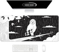 Auhoahsil Ultra Large Gaming Mousepad, XXL Extended Full Size Desktop Matt for Keyboard, Laptop & Computer, 35.5 x 15.7 in, Gothic Black White Owl