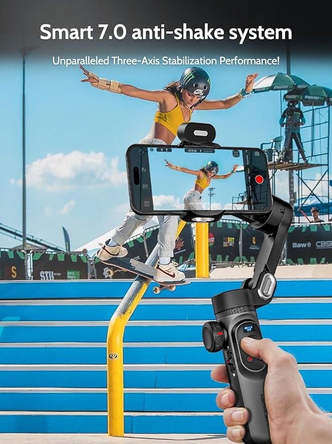 AOCHUAN 3-Axis Gimbal Stabilizer for Smartphone Smart X Pro Kit & T20 Complete Tripod