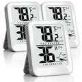 3 Pack Room Thermometer Indoor Hygrometer Digital Mini Humidity Meter Gauge with Temperature and Humidity Monitor Sensor for House, Pet, Plant, Incubator - Battery Included