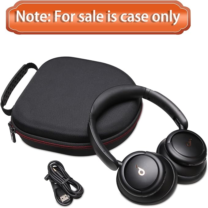 LTGEM Case Compatible with Anker Soundcore Life Q20i / Q20 / Q30 / Q45 Hybrid Active Noise Cancelling Headphones, Black