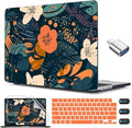 CISSOOK Compatible with MacBook Air 13.6 inch Case 2026 2025 2024 2023 2022 Release M5 M4 M3 M2, Hard Shell Keyboard Cover for MacBook Air 13.6 inch A3449 A3240 A3113 A2681, Little Flower
