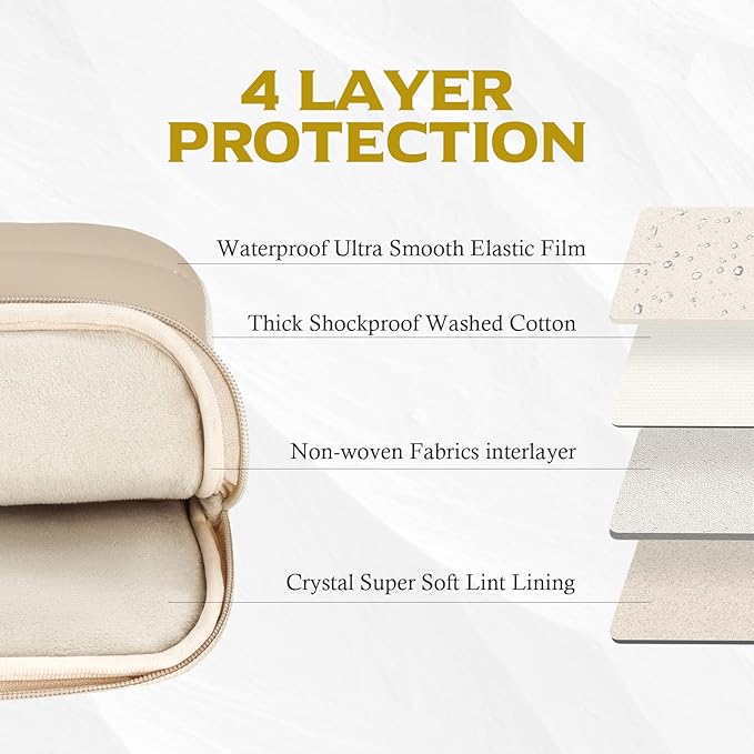 Bagasin 14 Inch TSA Laptop Bag Protective Sleeve Waterproof with 4-Layer Protection, for MacBook, HP, Dell, Lenovo, Asus Notebook
