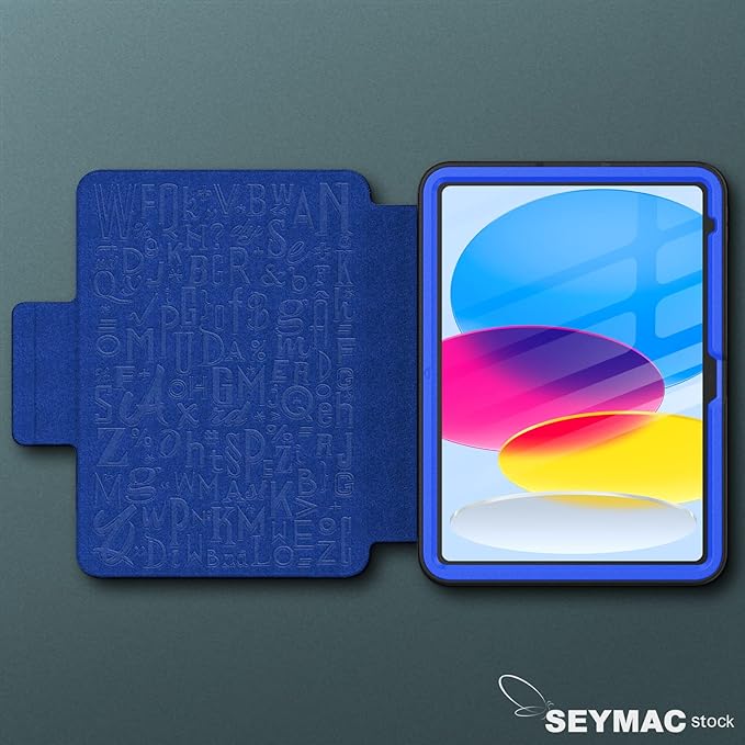 SEYMAC stock Case for iPad (A16) 11th/10th Generation 11''/10.9'', Strong Magnetic Auto Sleep Shockproof Case with Absorbing Multi-Angles Stand, Pen Holder, Card Slot (Blue)