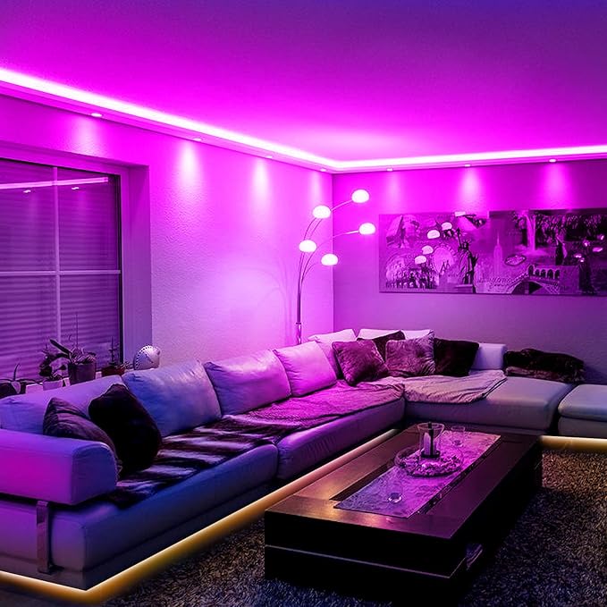 phopollo 100ft Led Strip Lights, 5050 Led Lights for Bedroom, Kitchen, Home Decoration