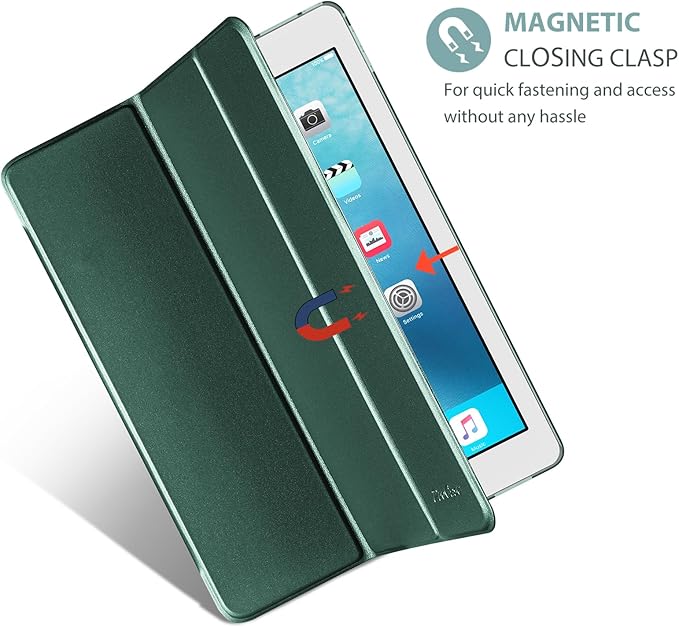 ProCase Smart Case for iPad Pro 12.9 Inch 1st and 2nd Generation (2015 and 2017 Model), Stand Cover Support Auto Sleep/Wake -Mgreen
