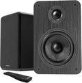 LONPOO Bluetooth Bookshelf Speakers, 60W Powered Speakers with Bluetooth/AUX-in/Optical/RCA (Black)
