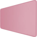 Large Mouse Pad with Stitched Edges, Durable Non-Slip Natural Rubber Base, Waterproof Computer Keyboard Pad Mat for Esports Pros/Gamer/Desktop/Office/Home - Pink