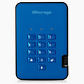 iStorage diskAshur2 HDD 500GB Blue | Secure portable hard drive | Password protected | Dust & water resistant | Hardware Encryption