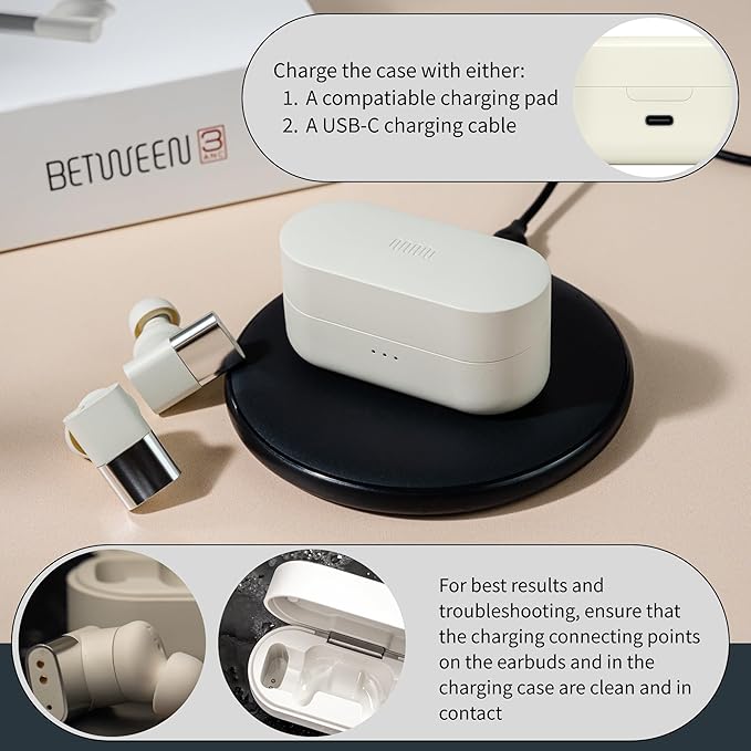 Status Audio Between 3ANC Bone Wireless Earbuds - Triple Driver - Active Noise Cancelling - 6X Microphones - Transparency Mode - 8H Playtime - Bluetooth 5.2. - IPX5