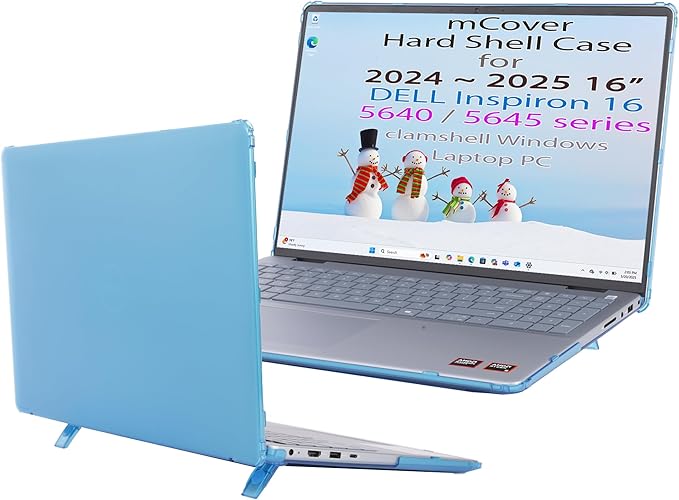 mCover Case Only Compatible with 2024～2025 16" Dell Inspiron 16 5640 5645 Series Clamshell Windows Laptop PC (NOT Fitting Any Other Dell Models) - Aqua