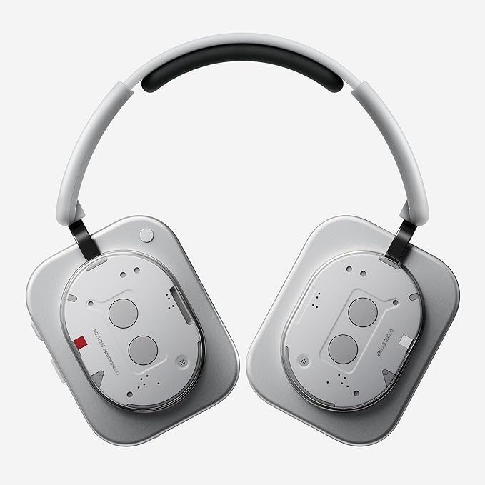 Nothing Headphone (1) Hybrid Active Noise Cancelling Headphones, Wireless Over-Ear Headphones with 6 Mics, 80Hrs Playtime, Hi-Res Audio, KEF-Tuned, Spatial Sound, Comfort Fit & Fast Charging White