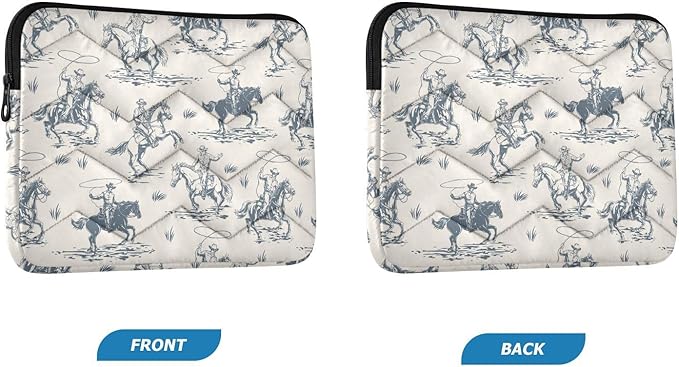 Western Cowboy Laptop Sleeve 13 inch Cute Laptop Bag 14 inch Waterproof Computer Bag for Women Laptop Accessories Computer Cover Bag for Tablet Men