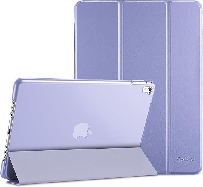 ProCase Smart Case for iPad Pro 9.7 Inch 2016, Ultra Slim Lightweight Stand Smart Case Shell with Translucent Frosted Back Cover for iPad Pro 9.7 Inch (A1673 A1674 A1675) -Lightpurple